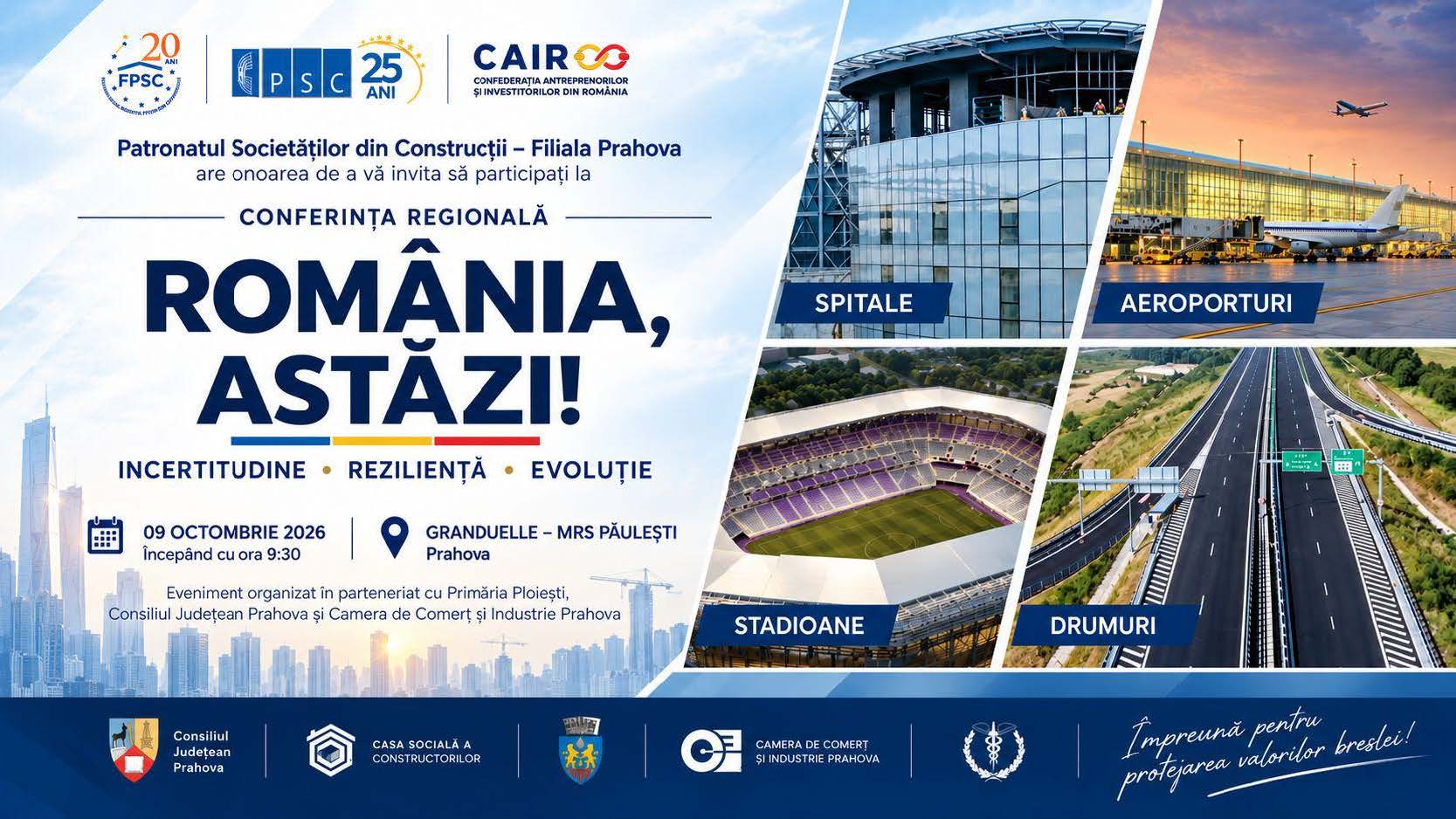 CSC, alături de constructorii prahoveni la Conferința Regională „România, astăzi! - Incertitudine - Reziliență - Evoluție”